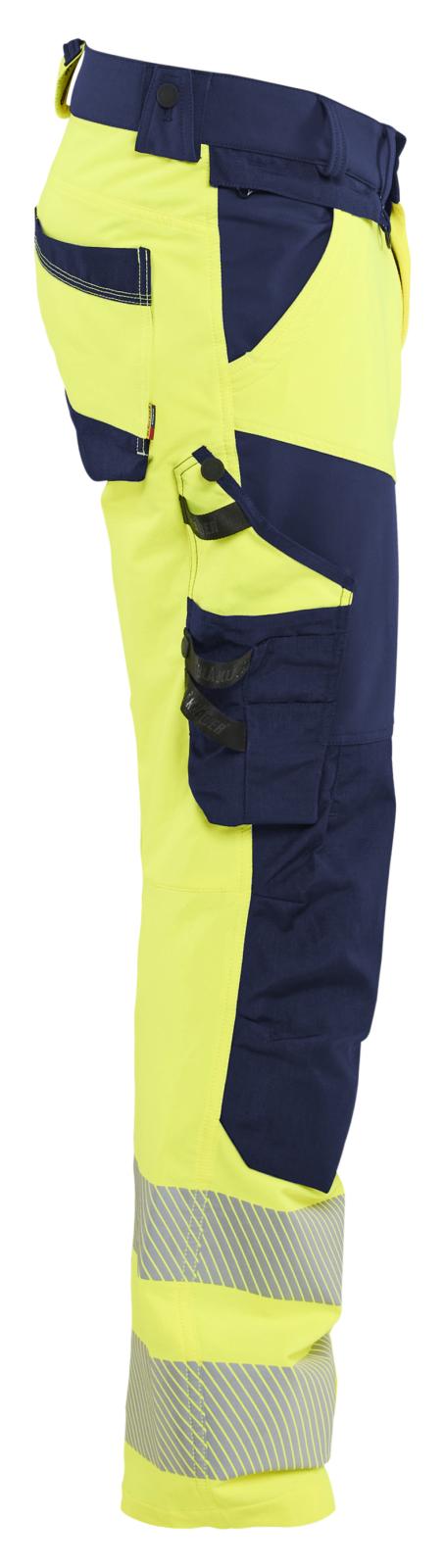 Blaklader High Vis Werkbroeken 11241648 4-weg stretch High Vis fluo geel-marineblauw(3389)
