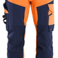 Blaklader High vis Werkbroeken 11241648 4-weg stretch HiVis fluo oranje-marineblauw(5389)