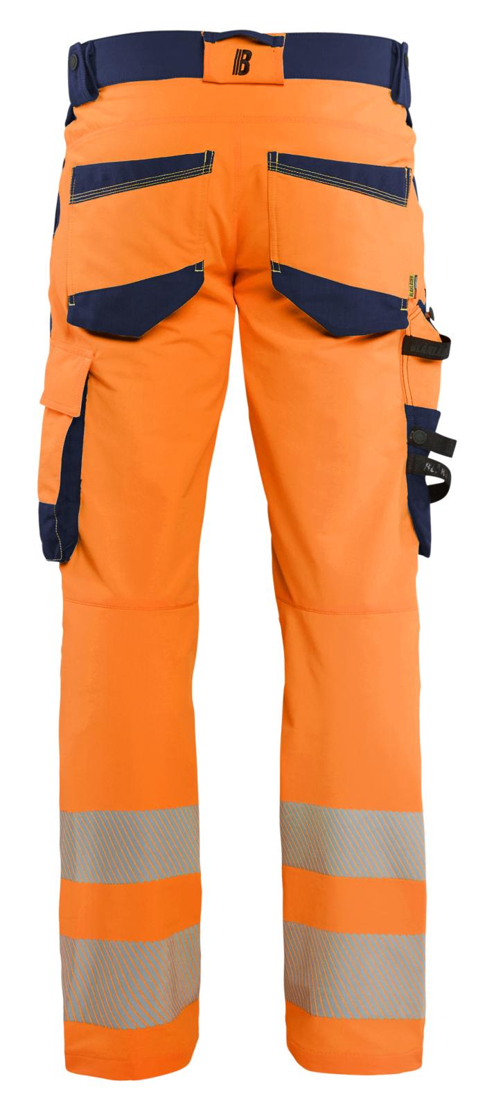 Blaklader High Vis Werkbroeken 11241648 4-weg stretch HiVis fluo oranje-marineblauw(5389)