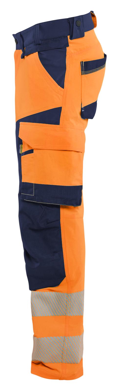 Blaklader High Vis Werkbroeken 11241648 4-weg stretch HiVis fluo oranje-marineblauw(5389)