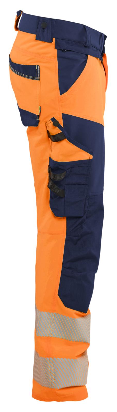 Blaklader High Vis Werkbroeken 11241648 4-weg stretch HiVis fluo oranje-marineblauw(5389)