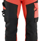 Blaklader High Vis Werkbroeken 11241648 4-weg stretch HiVis fluo rood-zwart(5599)