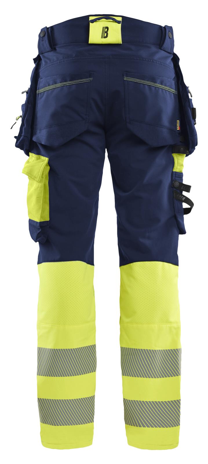 Blaklader High Vis Werkbroeken 11251648 4-weg stretch HiVis marineblauw-fluo geel(8933)