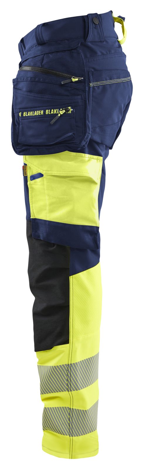 Blaklader High vis 4-weg stretch Werkbroeken 11251648 HiVis marineblauw-fluo geel(8933)
