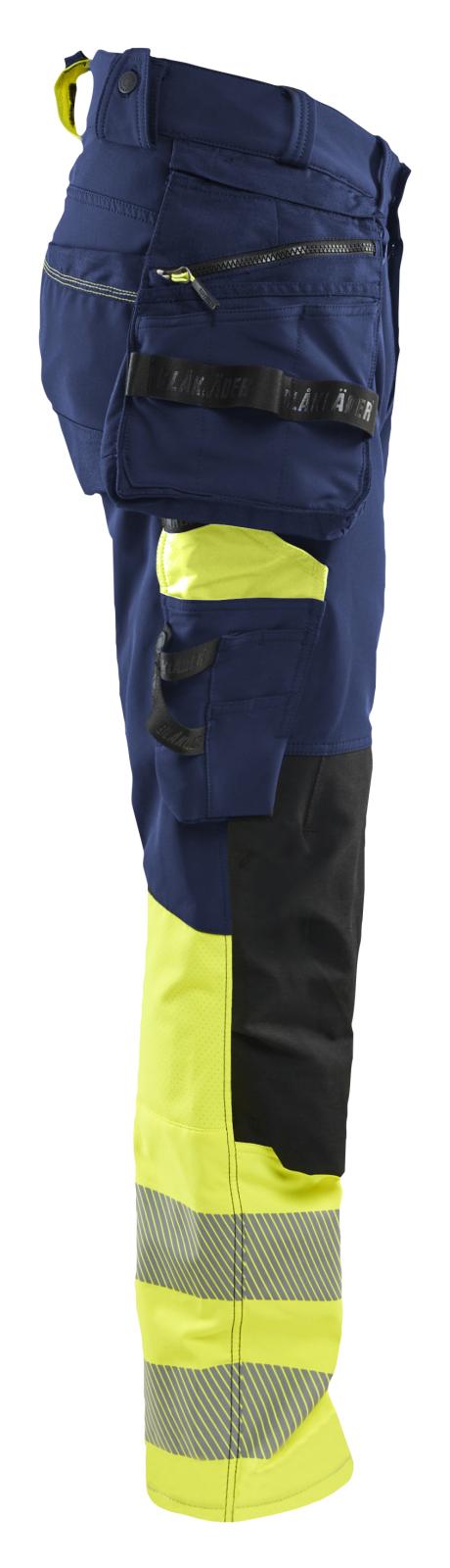 Blaklader High Vis Werkbroeken 11251648 4-weg stretch HiVis marineblauw-fluo geel(8933)