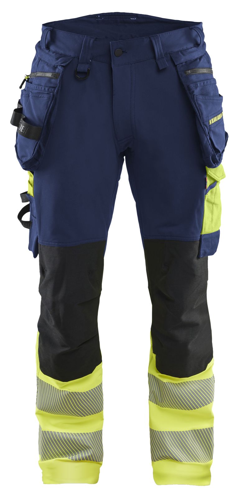 Blaklader High vis Werkbroeken 11251648 4-weg stretch HiVis marineblauw-fluo geel(8933)
