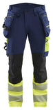 Blaklader High Vis Werkbroeken 11251648 4-weg stretch HiVis marineblauw-fluo geel(8933)