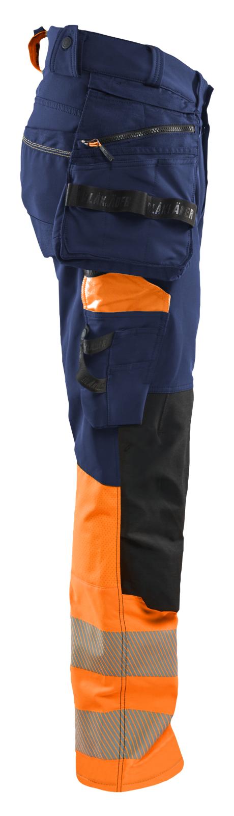 Blaklader High Vis Werkbroeken 11251648 4-weg stretch HiVis marineblauw-oranje(8953)
