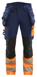 Blaklader High vis 4-weg stretch Werkbroeken 11251648 HiVis marineblauw-oranje(8953)
