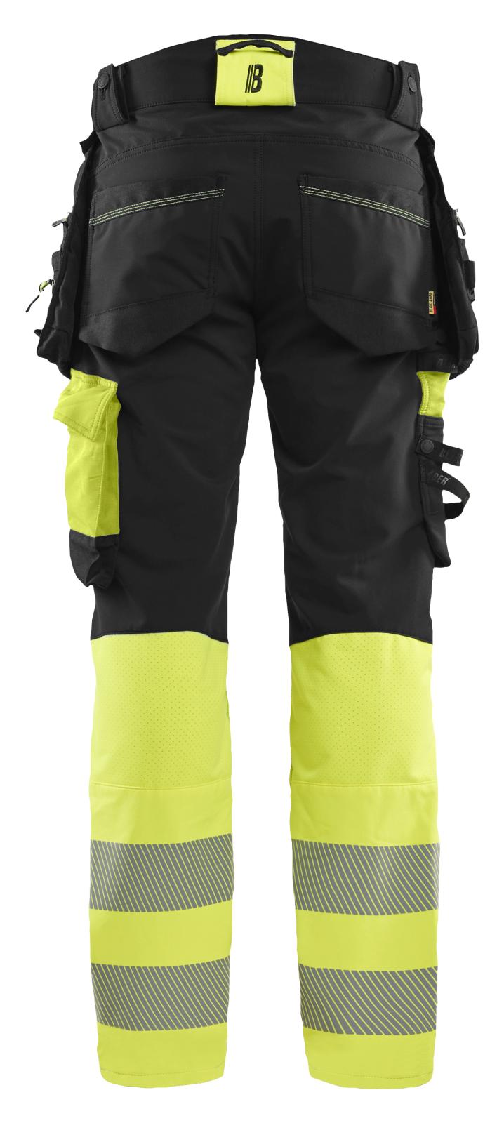 Blaklader High Vis Werkbroeken 11251648 4-weg stretch HiVis zwart-fluo geel(9933)