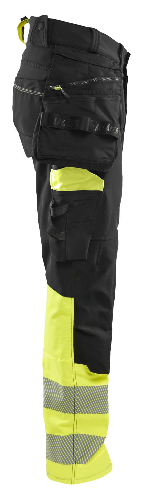 Blaklader High Vis Werkbroeken 11251648 4-weg stretch HiVis zwart-fluo geel(9933)