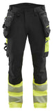 Blaklader High vis Werkbroeken 11251648 4-weg stretch HiVis zwart-fluo geel(9933)