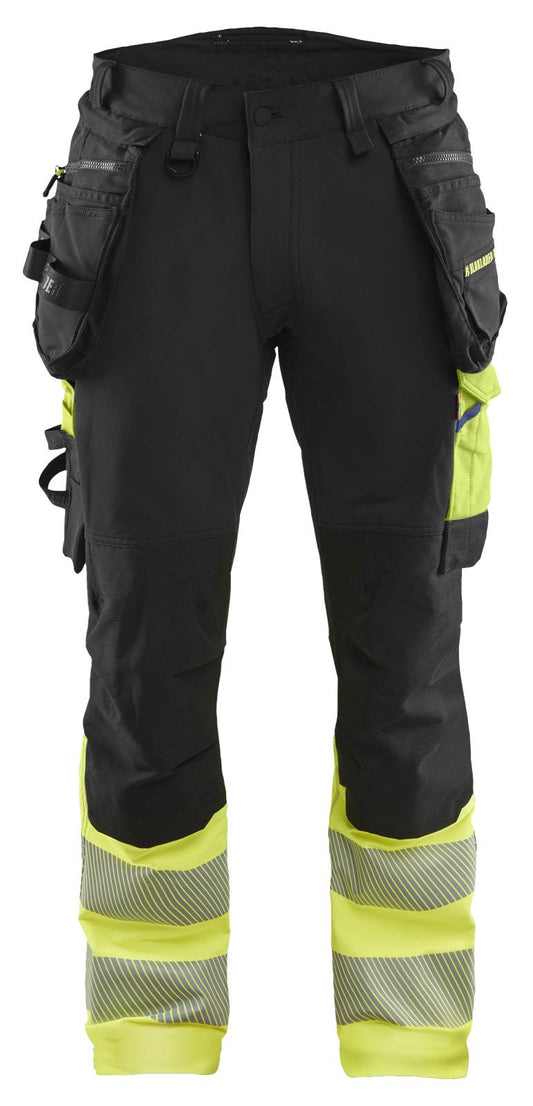 Blaklader High Vis Werkbroeken 11251648 4-weg stretch HiVis zwart-fluo geel(9933)