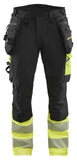 Blaklader High Vis Werkbroeken 11251648 4-weg stretch HiVis zwart-fluo geel(9933)