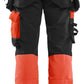 Blaklader High Vis Werkbroeken 11251648 4-weg stretch HiVis zwart-fluo rood(9955)