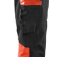 Blaklader High Vis Werkbroeken 11251648 4-weg stretch HiVis zwart-fluo rood(9955)