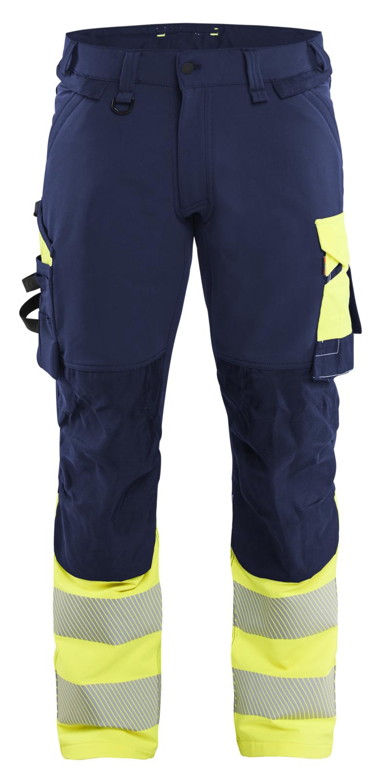 Blaklader High Vis Werkbroeken 11261648 4-weg stretch HiVis marineblauw-fluo geel(8933)