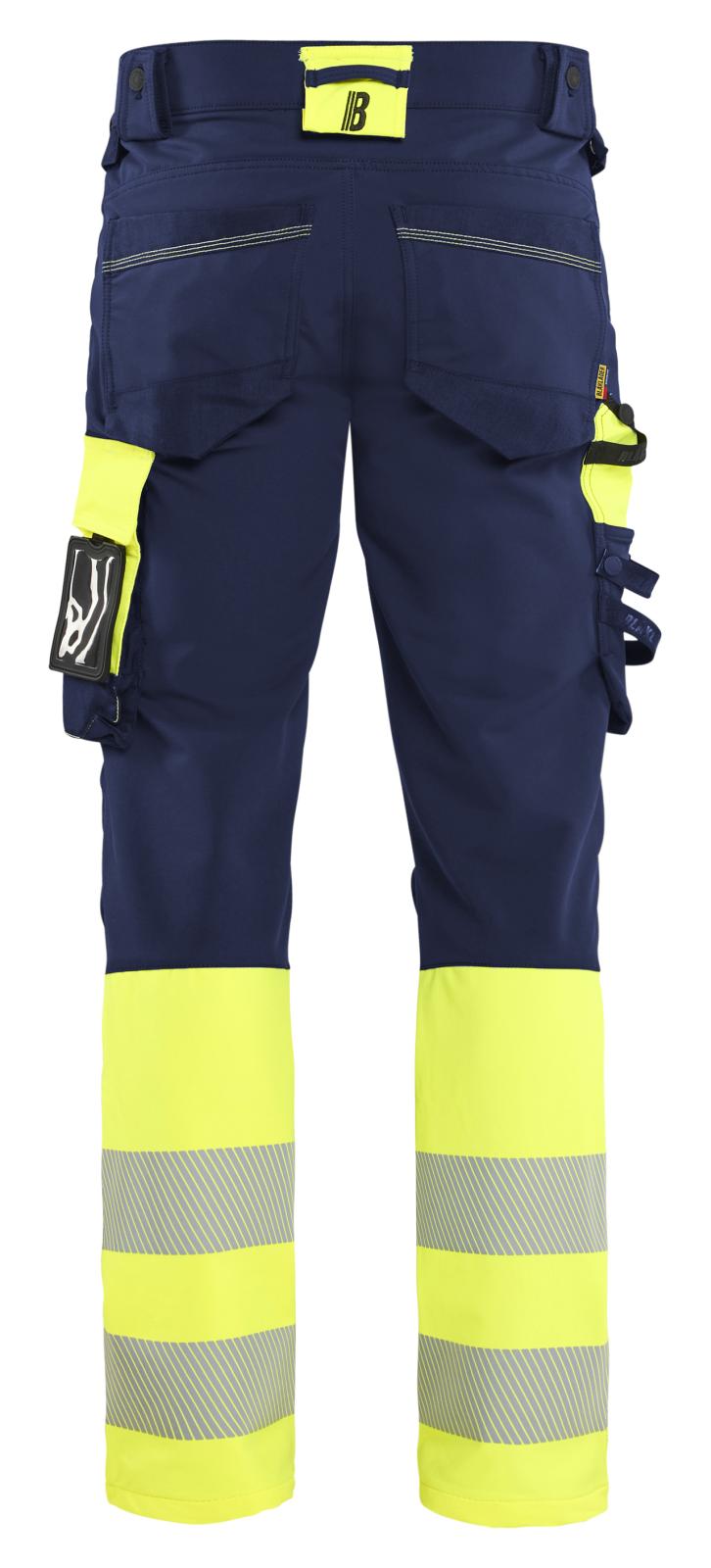 Blaklader High Vis Werkbroeken 11261648 4-weg stretch HiVis marineblauw-fluo geel(8933)