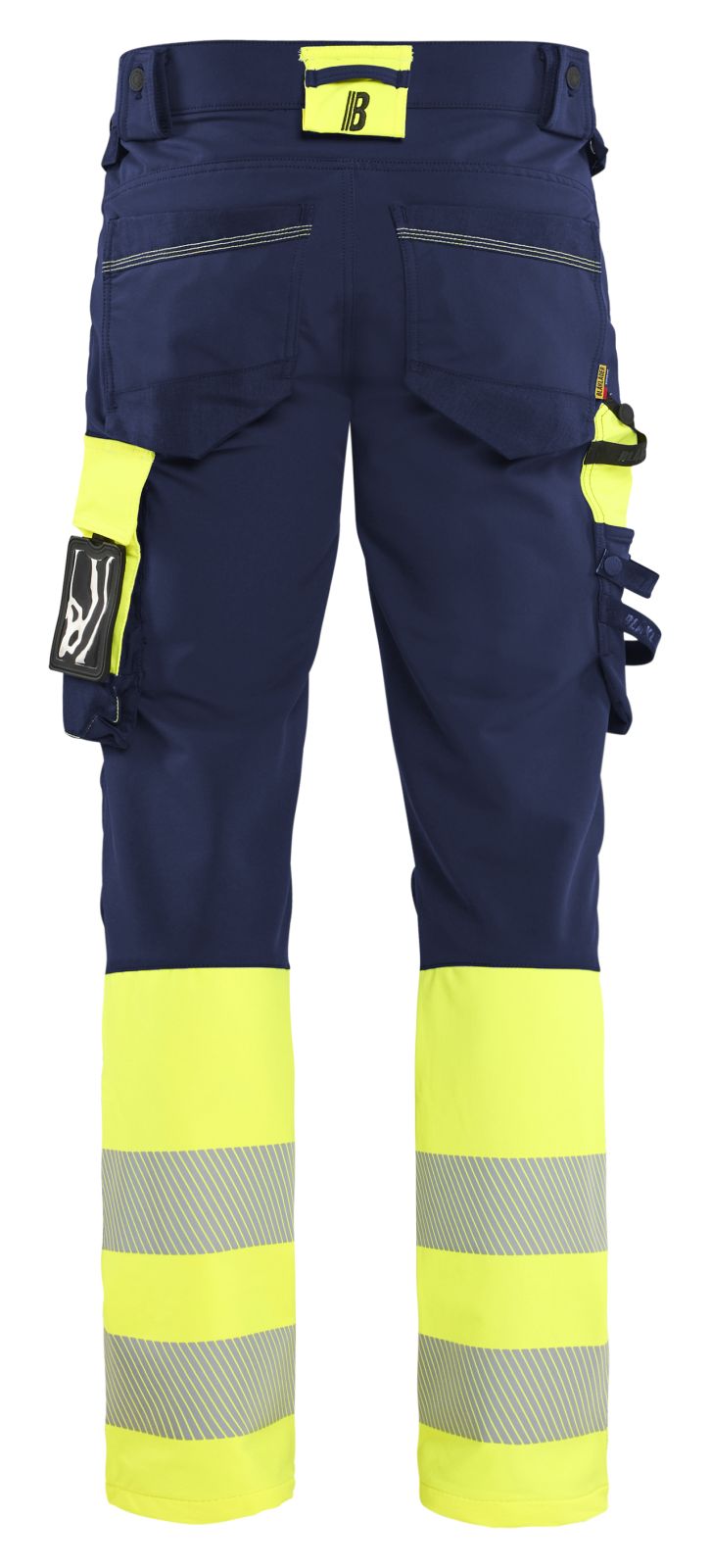 Blaklader High vis Werkbroeken 11261648 4-weg stretch HiVis marineblauw-fluo geel(8933)