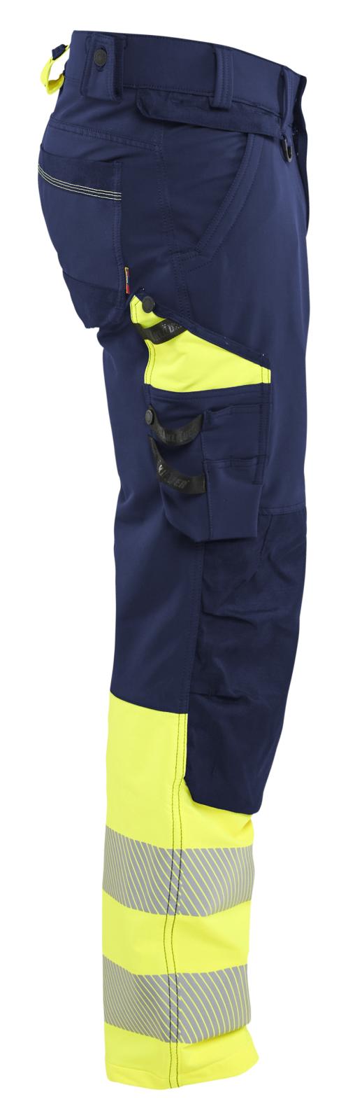 Blaklader High Vis Werkbroeken 11261648 4-weg stretch HiVis marineblauw-fluo geel(8933)