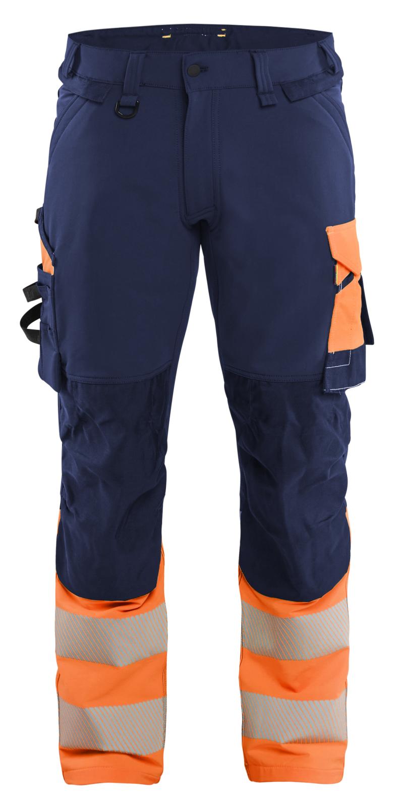 Blaklader High Vis Werkbroeken 11261648 4-weg stretch HiVis marineblauw-oranje(8953)