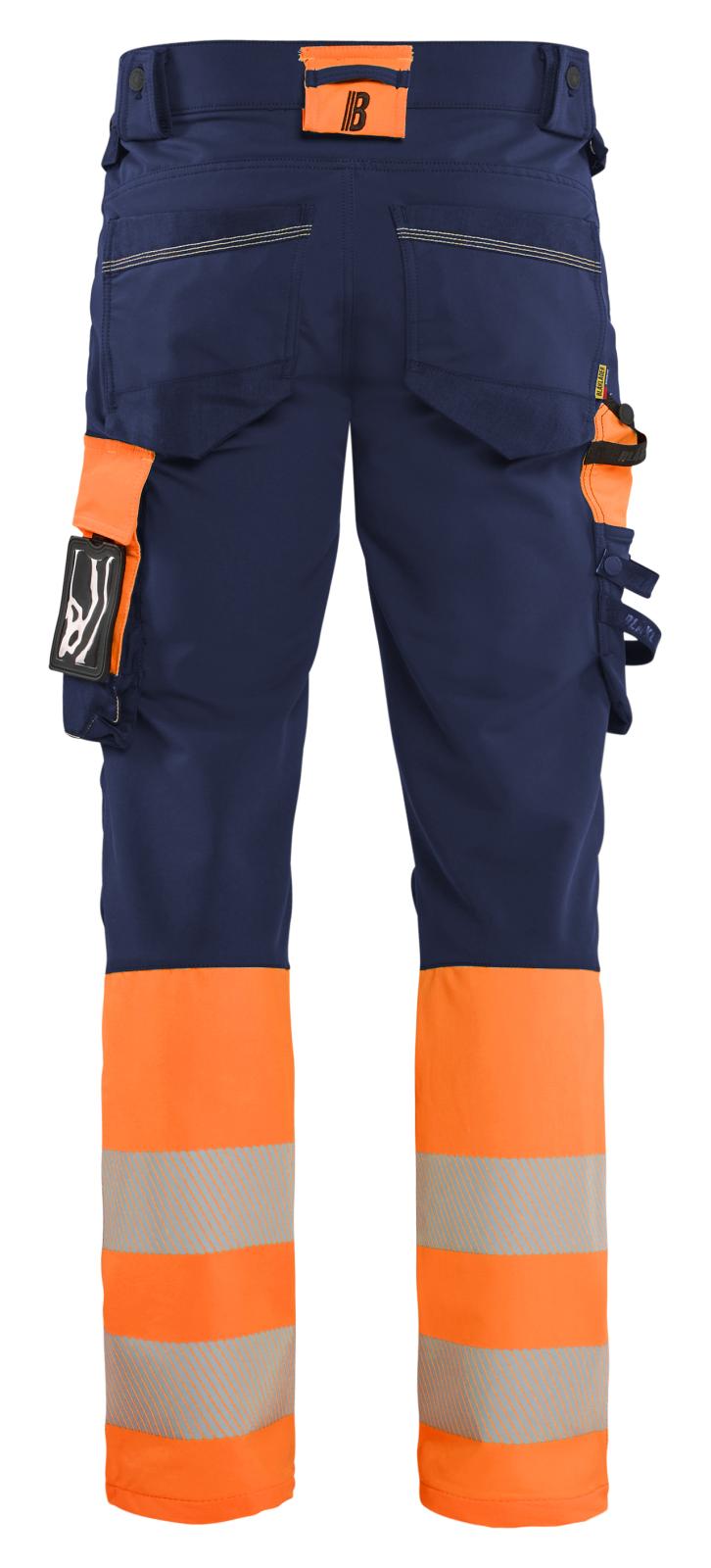 Blaklader High Vis Werkbroeken 11261648 4-weg stretch HiVis marineblauw-oranje(8953)
