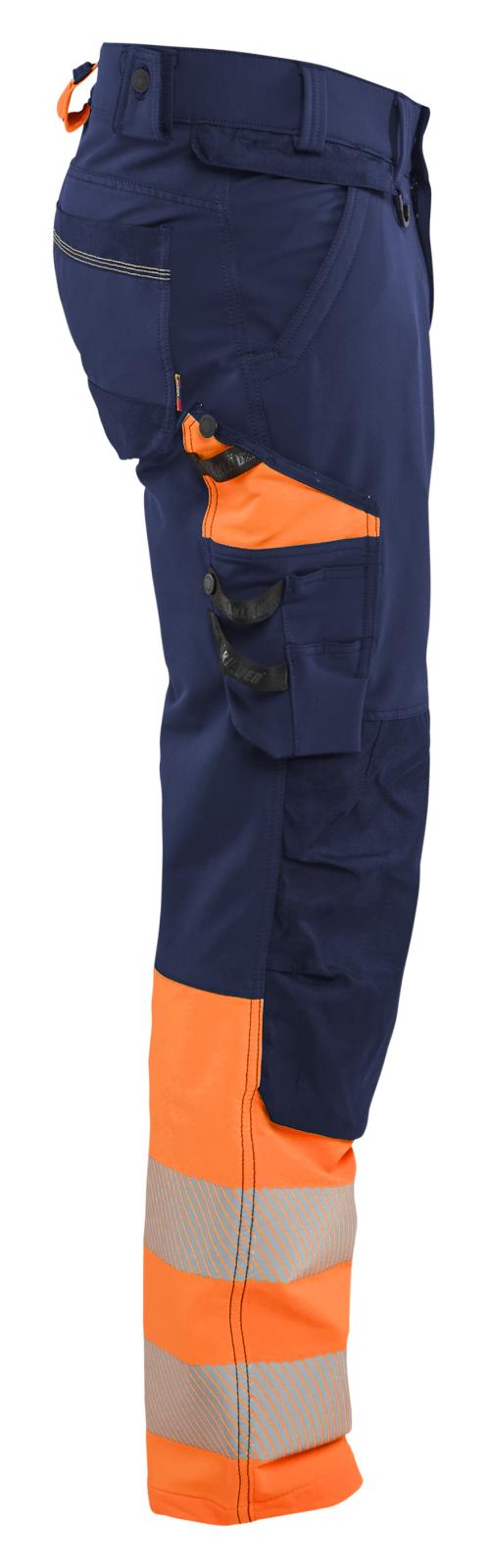 Blaklader High Vis Werkbroeken 11261648 4-weg stretch HiVis marineblauw-oranje(8953)