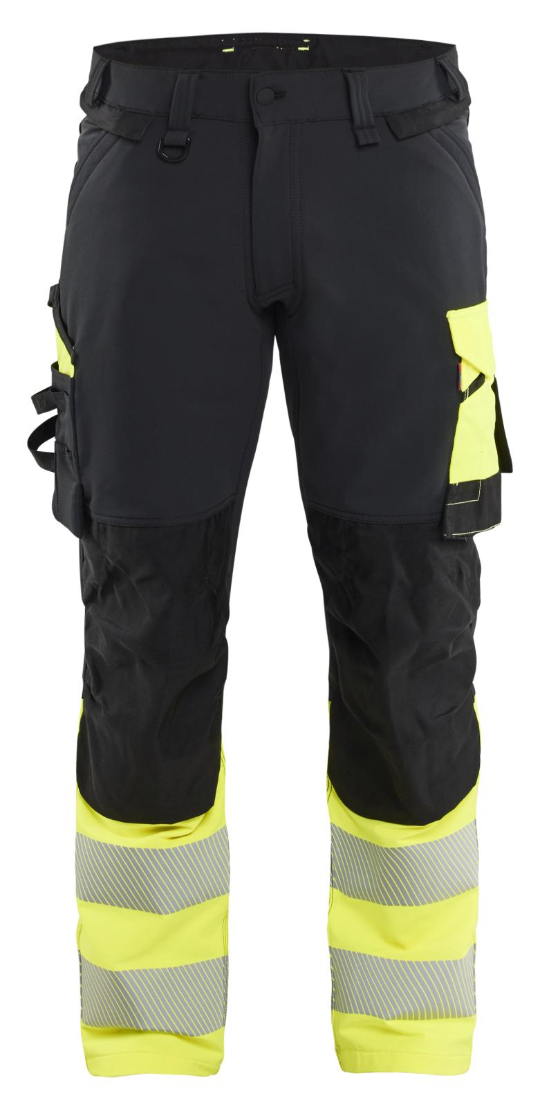 Blaklader High Vis Werkbroeken 11261648 4-weg stretch HiVis zwart-fluo geel(9933)