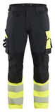 Blaklader High vis Werkbroeken 11261648 4-weg stretch HiVis zwart-fluo geel(9933)