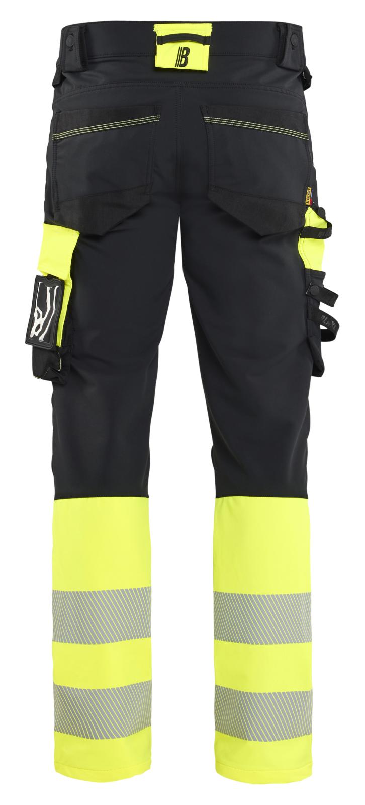 Blaklader High Vis Werkbroeken 11261648 4-weg stretch HiVis zwart-fluo geel(9933)