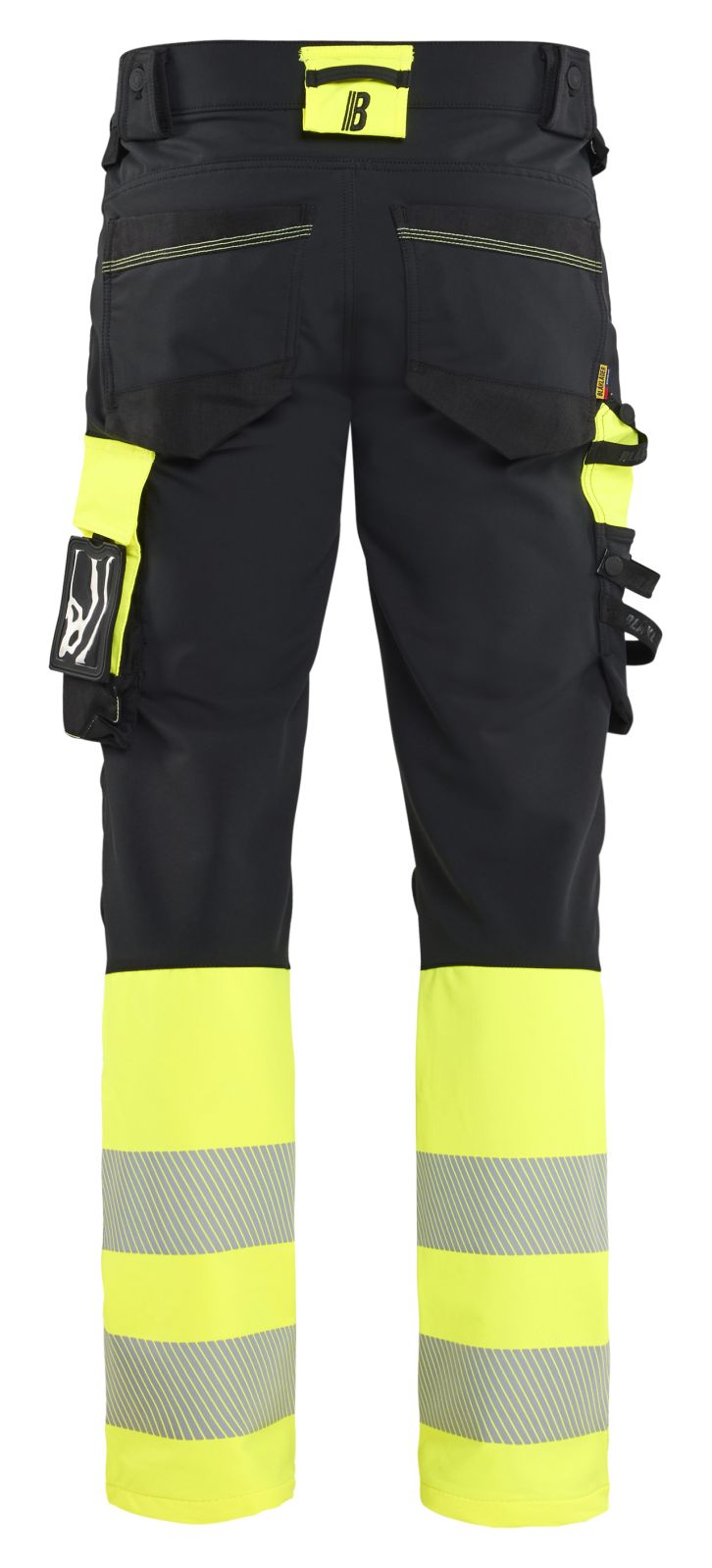 Blaklader High vis Werkbroeken 11261648 4-weg stretch HiVis zwart-fluo geel(9933)