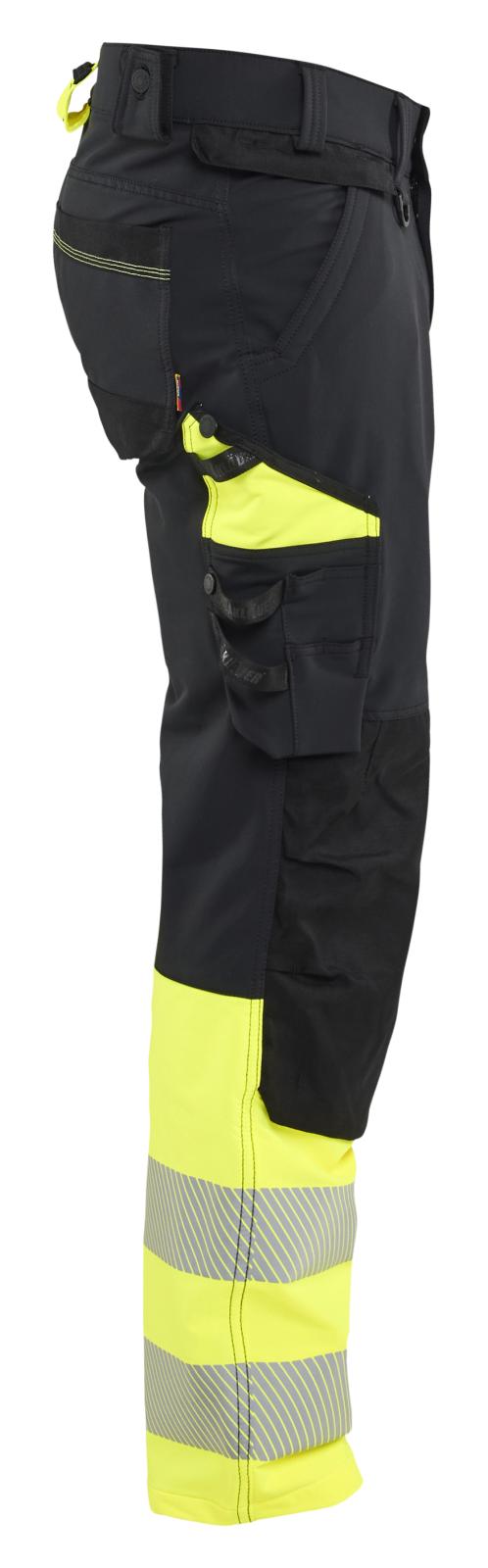 Blaklader High Vis Werkbroeken 11261648 4-weg stretch HiVis zwart-fluo geel(9933)