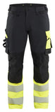 Blaklader High Vis Werkbroeken 11261648 4-weg stretch HiVis zwart-fluo geel(9933)