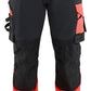 Blaklader High vis Werkbroeken 11261648 4-weg stretch HiVis zwart-fluo rood(9955)