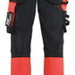 Blaklader High Vis Werkbroeken 11261648 4-weg stretch HiVis zwart-fluo rood(9955)