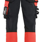 Blaklader High vis Werkbroeken 11261648 4-weg stretch HiVis zwart-fluo rood(9955)