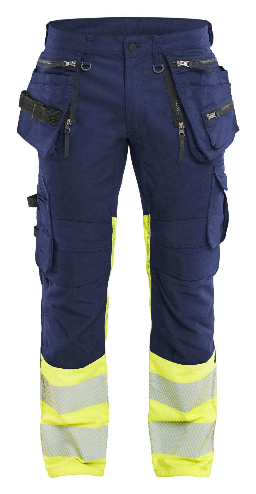 Blaklader High Vis Werkbroeken 11301149 HiVis stretch marineblauw-fluo geel(8933)