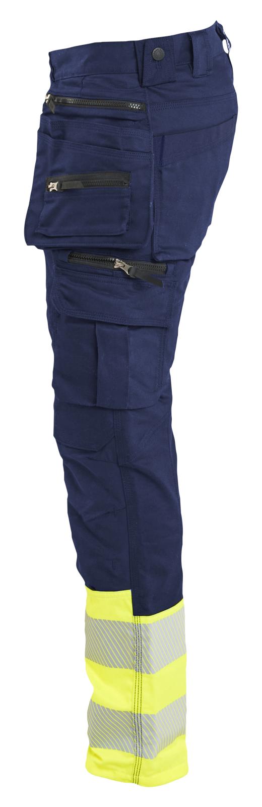 Blaklader High Vis Werkbroeken 11301149 HiVis stretch marineblauw-fluo geel(8933)