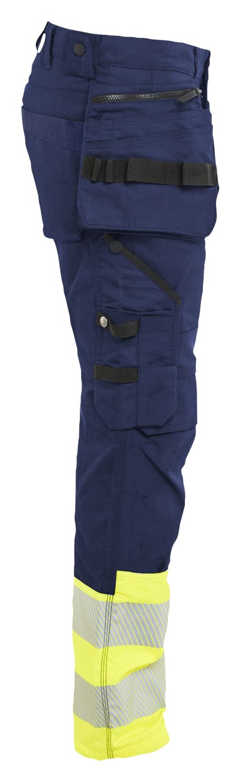 Blaklader High Vis Werkbroeken 11301149 HiVis stretch marineblauw-fluo geel(8933)