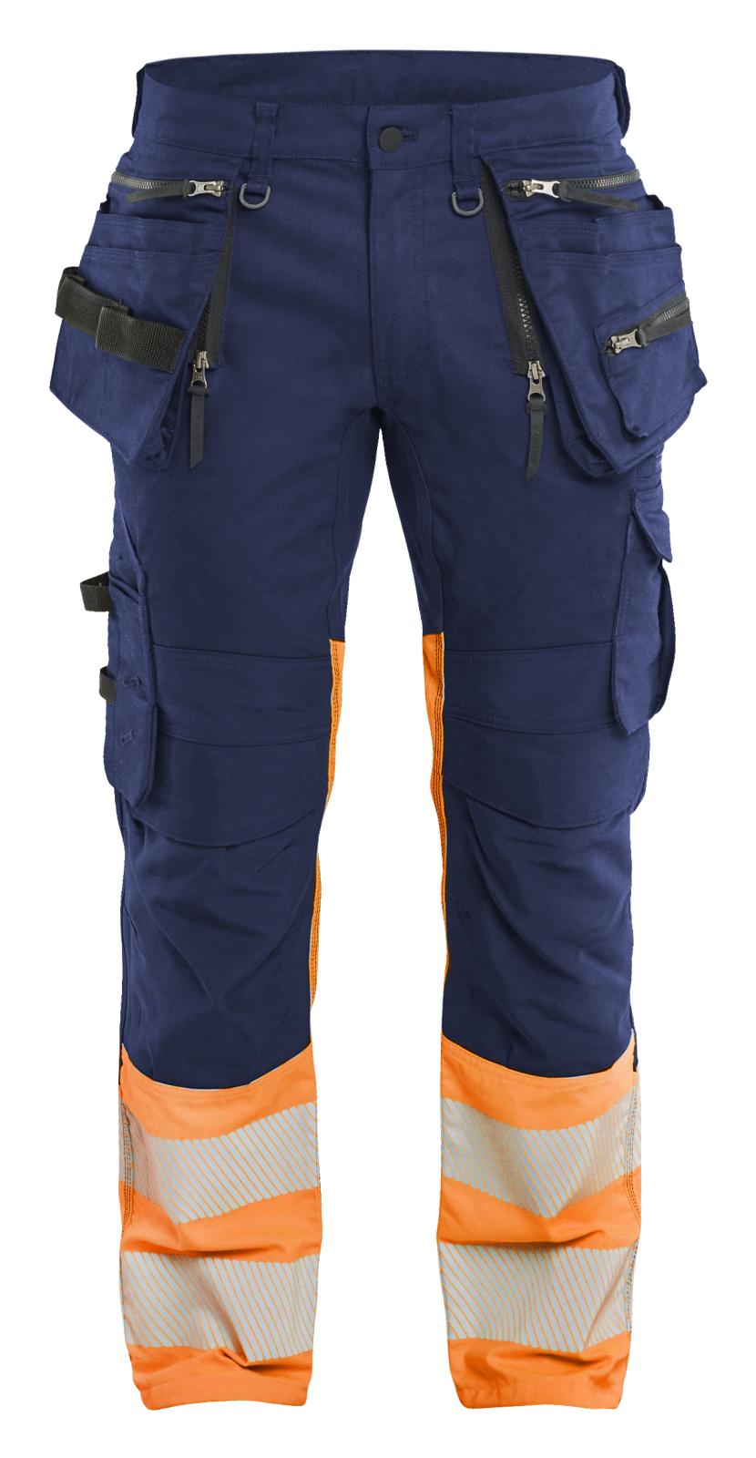 Blaklader High Vis Werkbroeken 11301149 HiVis stretch marineblauw-oranje(8953)
