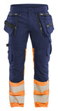 Blaklader High Vis Werkbroeken 11301149 HiVis stretch marineblauw-oranje(8953)