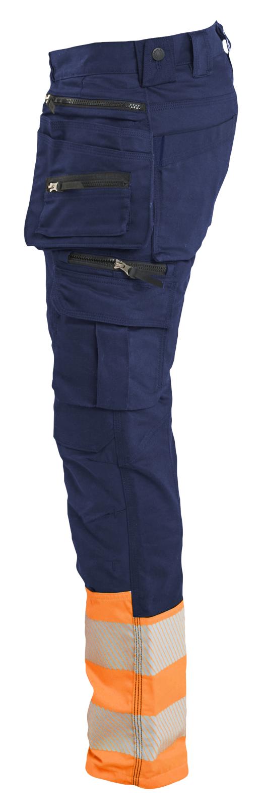 Blaklader High Vis Werkbroeken 11301149 HiVis stretch marineblauw-oranje(8953)