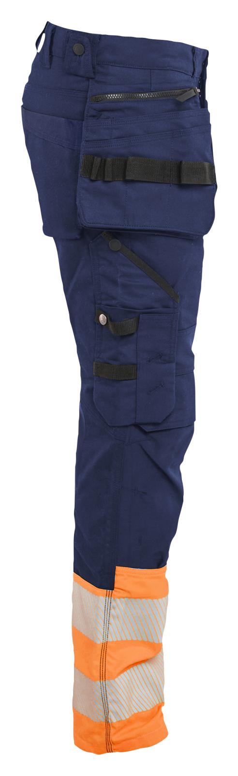 Blaklader High Vis Werkbroeken 11301149 HiVis stretch marineblauw-oranje(8953)
