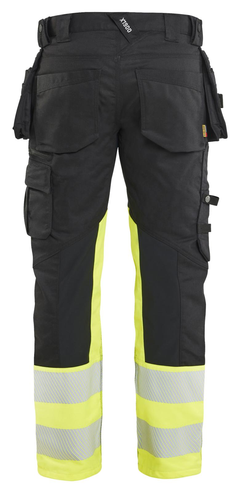 Blaklader High Vis Werkbroeken 11301149 HiVis stretch zwart-fluo geel(9933)