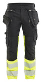 Blaklader High Vis Werkbroeken 11301149 HiVis stretch zwart-fluo geel(9933)