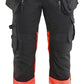 Blaklader High Vis Werkbroeken 11301149 HiVis stretch zwart-fluo rood(9955)