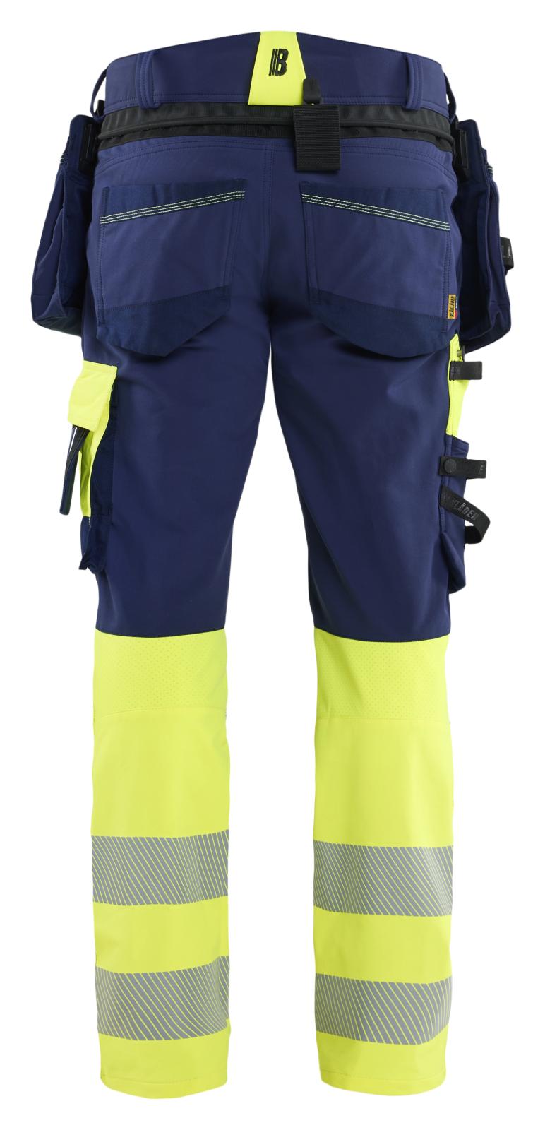 Blaklader High vis ToolRig Werkbroeken 11451648 4-weg stretch HiVis marineblauw-fluo geel(8933)
