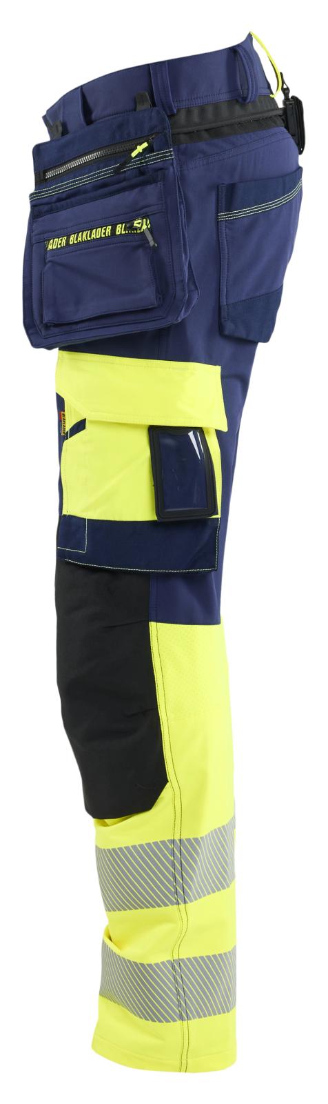 Blaklader High vis ToolRig Werkbroeken 11451648 4-weg stretch HiVis marineblauw-fluo geel(8933)