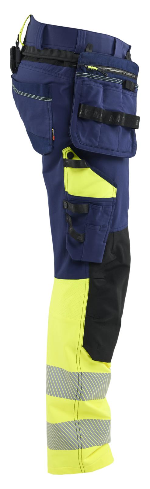 Blaklader High vis ToolRig Werkbroeken 11451648 4-weg stretch HiVis marineblauw-fluo geel(8933)