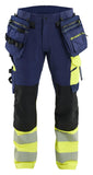 Blaklader High vis ToolRig Werkbroeken 11451648 4-weg stretch HiVis marineblauw-fluo geel(8933)
